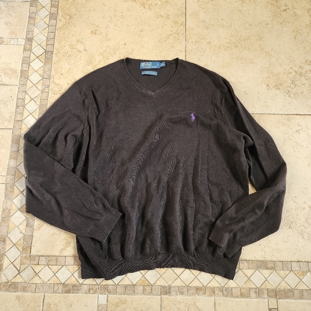 Polo Ralph Lauren Men's V-Neck Sweater Black